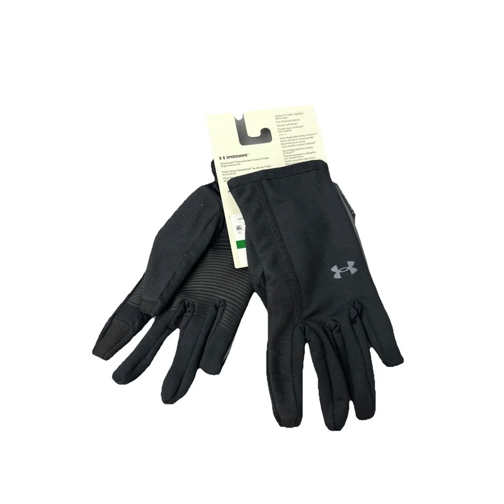 Under Armour Women's Storm Run Liner gloves Touchscreen Compatible size L Black‎